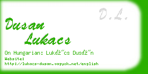 dusan lukacs business card